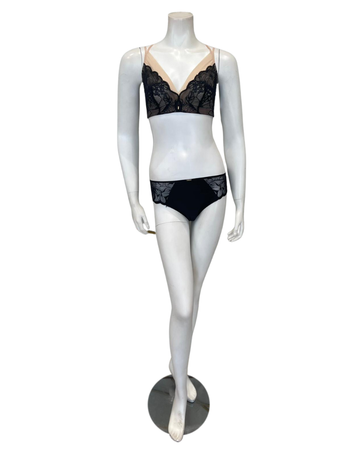 Chantelle 12N8+12M3 Midnight Flowers Bralette and Panty Set Myselflingerie.com